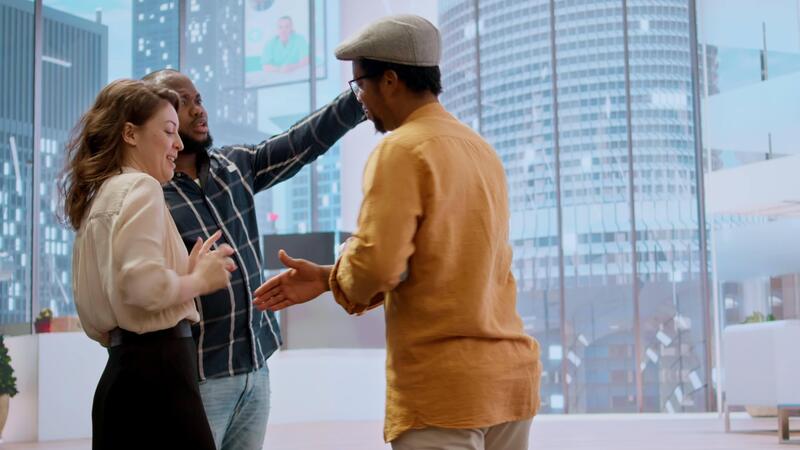 Planner discussing package options with clients